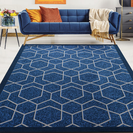 By Cocoon Washable Blue Rug
