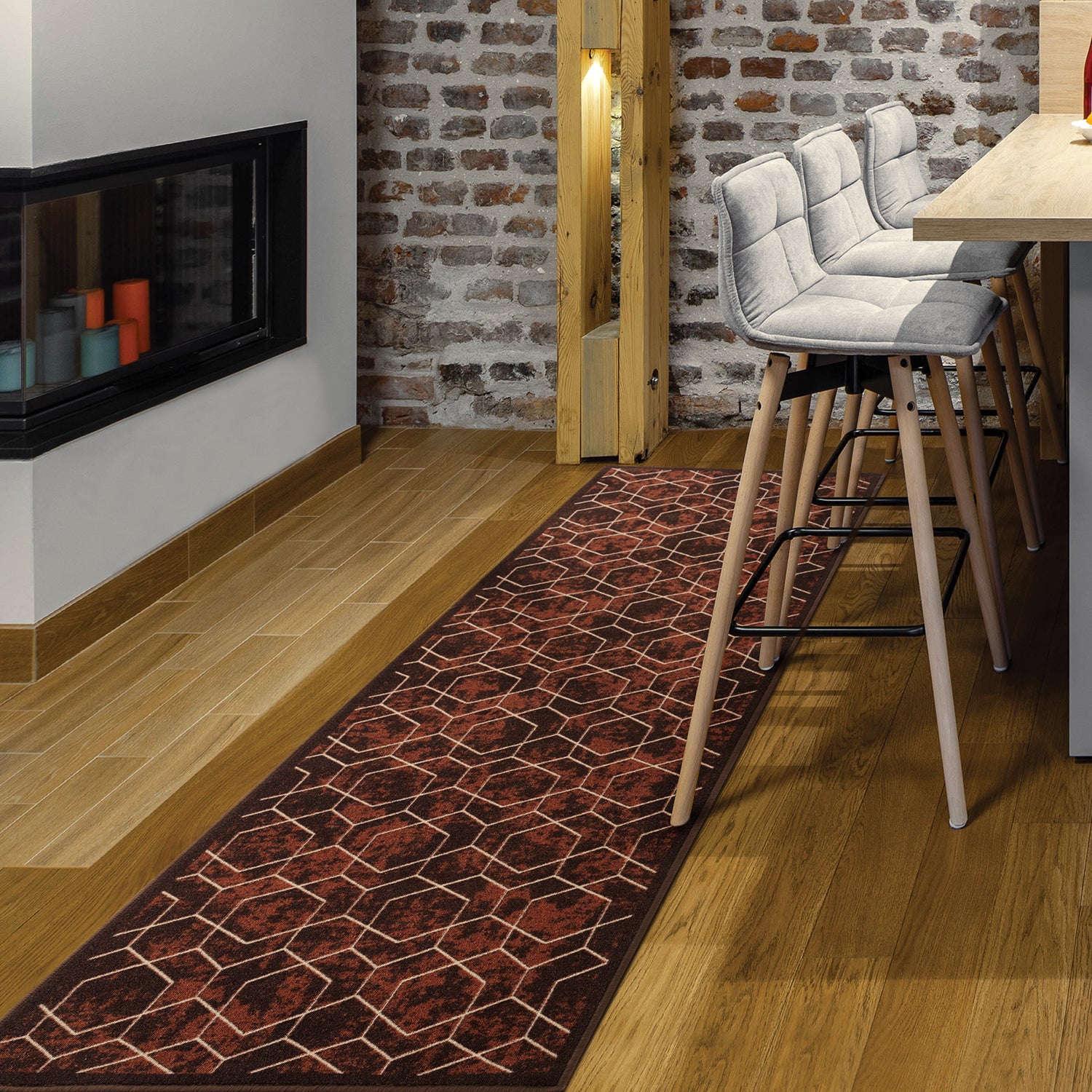 By Cocoon Washable Brown Rug