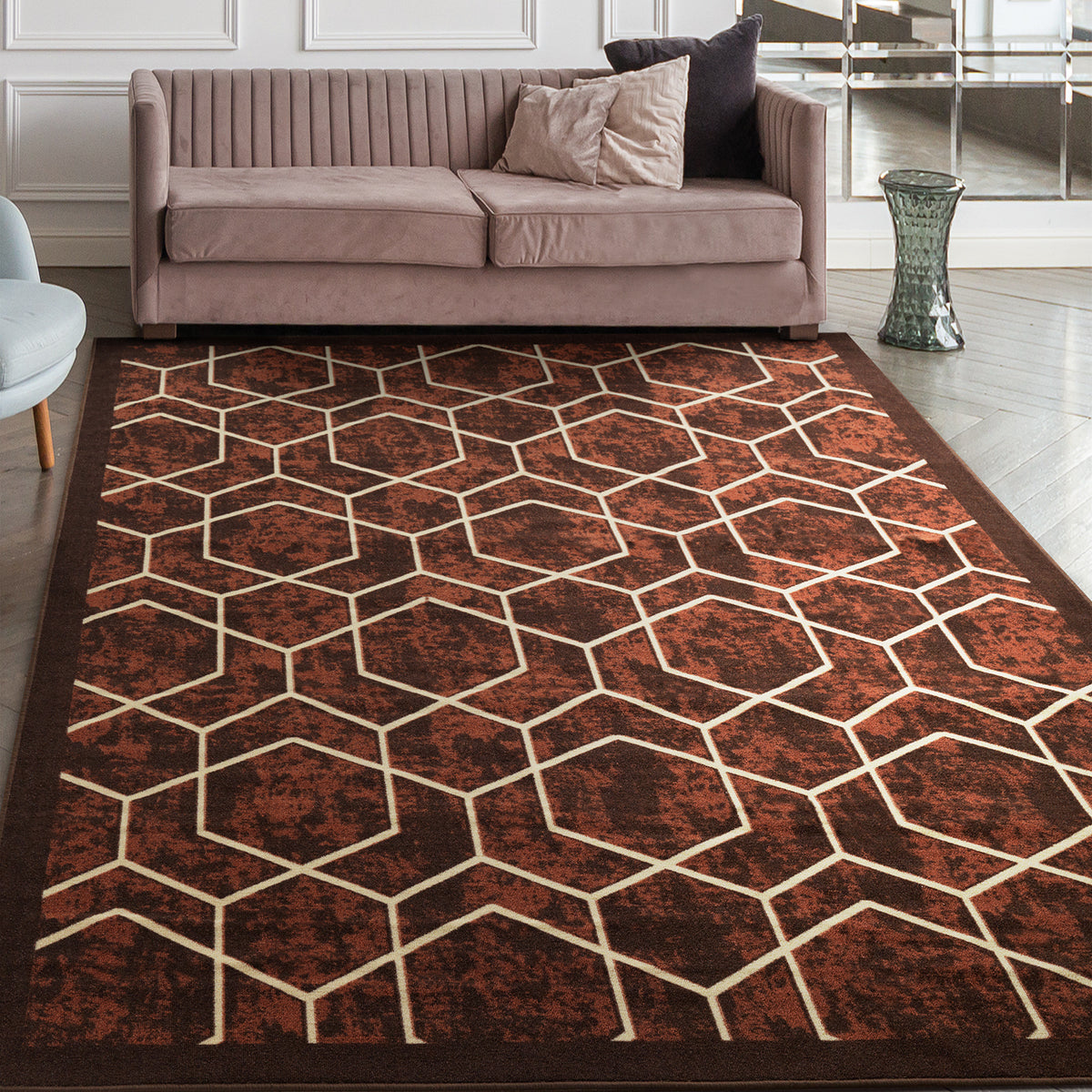 By Cocoon Washable Brown Rug
