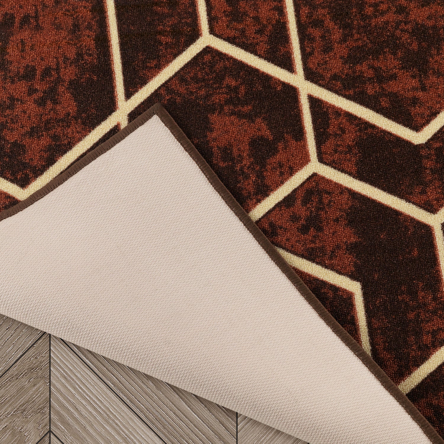 By Cocoon Washable Brown Rug