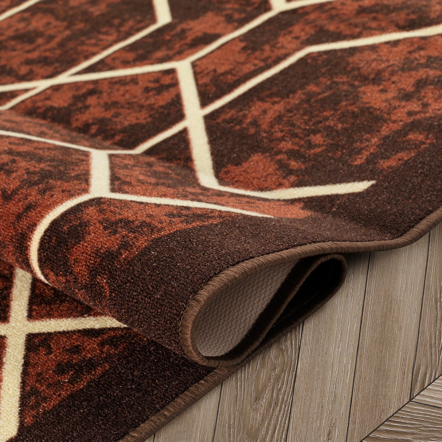 By Cocoon Washable Brown Rug