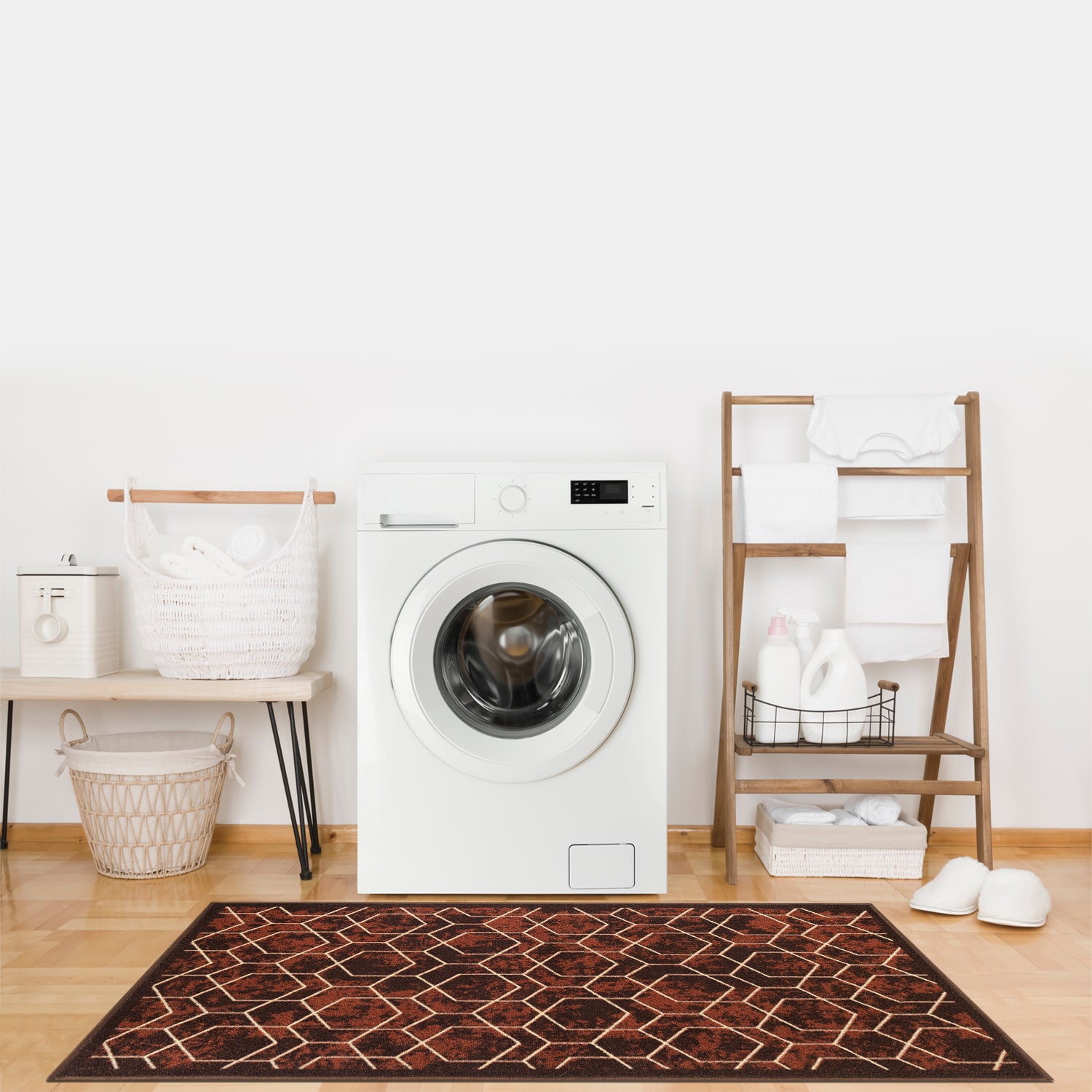 By Cocoon Washable Brown Rug